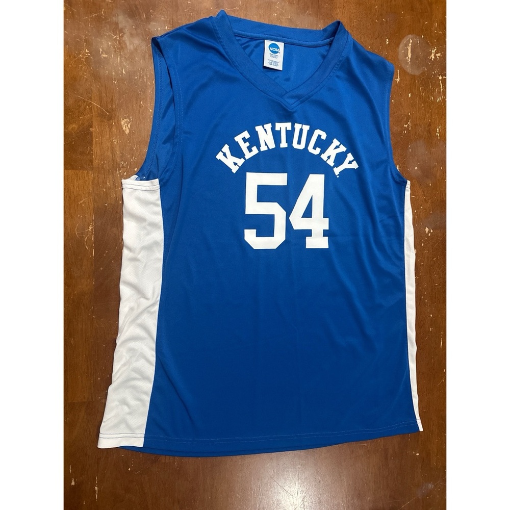 NCAA University of Kentucky Blue V-Neck Athletic Jersey
